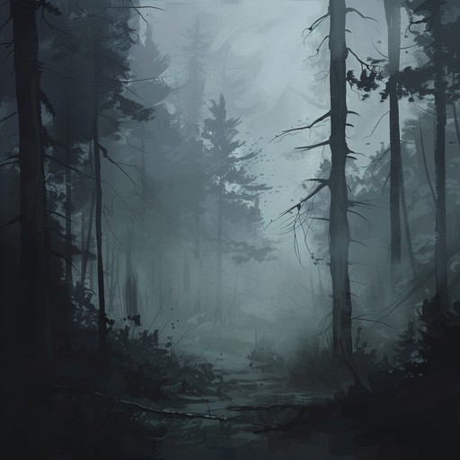 Experience an eerie journey through a haunted forest, where unsettling whispers and atmospheric strings blend with distant howls and rustling leaves to create a chilling nightmare. Ideal for horror films and spooky settings.