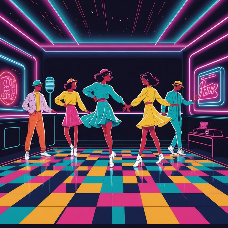 An electrifying track that captures the energetic beats of new jack swing, accentuated with a groovy bass line and rhythmic synthesizers. Designed to evoke a night of dance and playfulness, this tune blends traditional swing elements with modern funky rhythms, perfect for a lively party atmosphere.