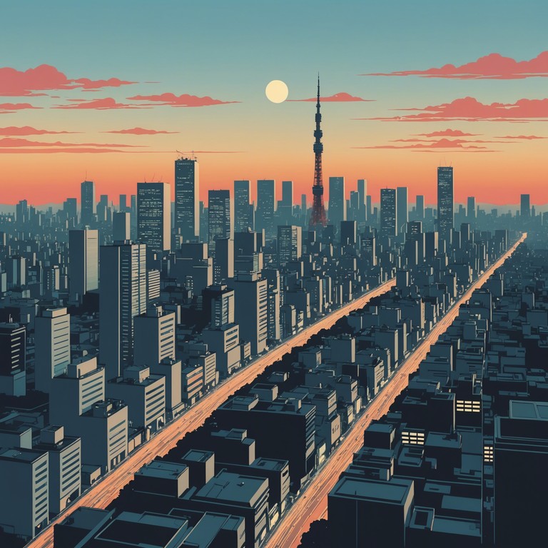 This melody captures the bridging of eras with synth driven power and the classical touch of the koto, reflecting the seamless blend of historic and modern elements in tokyo. The composition is a sonic exploration of light and technology, with each note painting a part of the city waking up to technological advancement while holding onto its cultural roots.