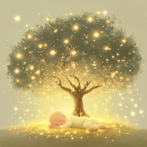 Compose an uplifting instrumental lullaby designed to inspire feelings of comfort and wonder. The gentle music box melodies should evoke dreams of fantastical worlds where safety and joy abound. Subtle transitions and twinkling embellishments ensure tranquility and peace.