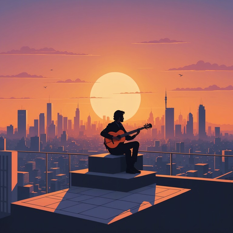 In this composition, the essence of bustling cityscapes is captured through a combination of vigorous urban beats and the serene, melodious tunes of raga played on the sitar, illustrating the harmony between the old and the new.