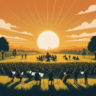 a majestic celebration of triumph with full orchestra.