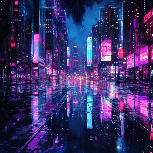 An instrumental track blending funky basslines with dreamy chillwave synths, creating an atmospheric and groovy soundscape that transports listeners to a neon lit cityscape at midnight. The song features smooth rhythms, lush pads, and a blend of analog and digital sounds, evoking a sense of nostalgia and future optimism.