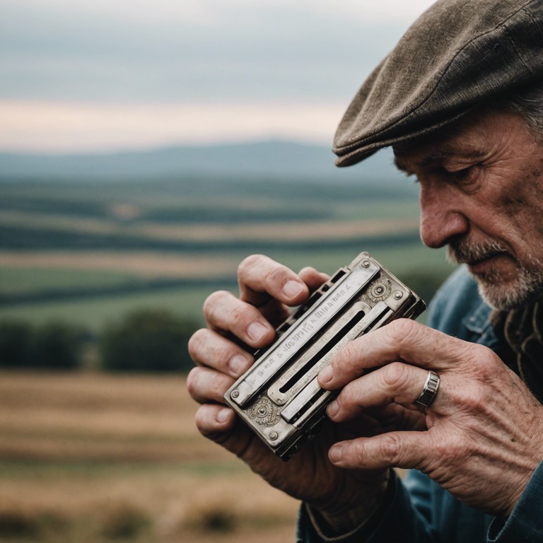 Echoes from the river provides a deep sonic exploration of emotion through its potent blend of delta blues. The harmonica leads this journey, offering a raw and intimate glimpse into the spirit of the south, where every breath and beat tells its own story, rich with heritage and drenched in the spirits of the past.