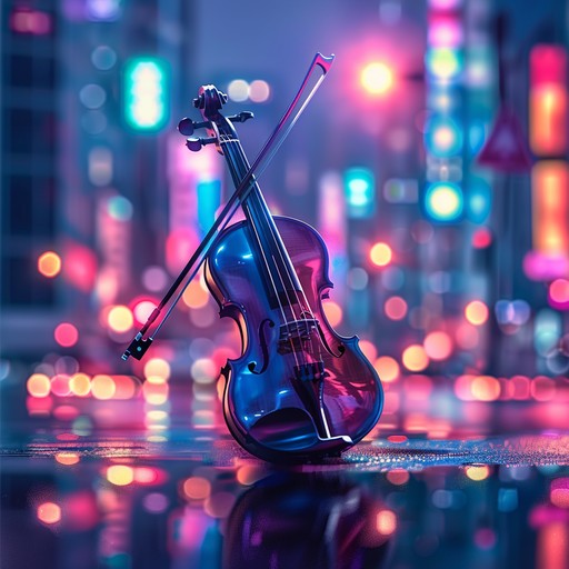 Imagine a late night drive through a bustling city, the streets alive with the sound of distant cars and nightlife. An electric violin plays soulfully over the gritty, pulsating rhythms of metal guitars, crafting a mood that's both invigorating and hauntingly beautiful.