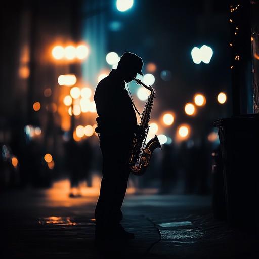 An instrumental piece featuring a soothing saxophone melody that captures the essence of a quiet city at midnight, blending smooth jazz and soul influences to evoke feelings of nostalgia and tranquility.