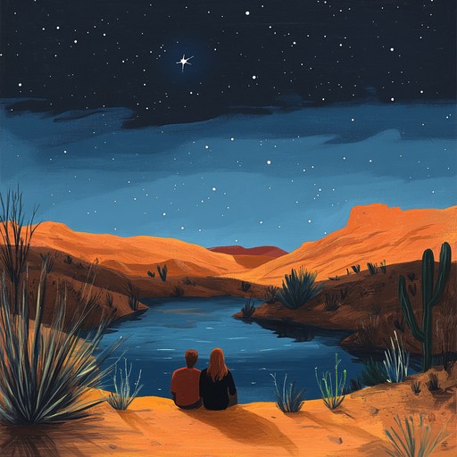 A serenading melody inspired by ancient middle east traditions, blending soulful oud strumming with romantic string harmonies. This instrumental transports listeners to a magical evening by an oasis, capturing the essence of love and serenity under the starlit desert sky.