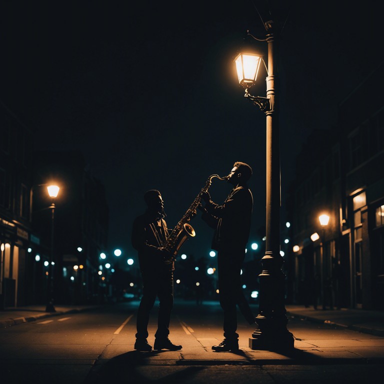 This instrumental captures the essence of wandering through a vibrant cityscape during the late hours of a cool, clear night. The track blends smooth bass lines with the rhythmic pulse of gentle percussion, encapsulating the essence of the 70s urban vibe. Soft saxophone melodies provide a soulful touch, painting an auditory picture of peaceful city walks under neon lights.