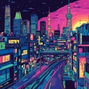 an electrifying instrumental capturing tokyo's vibrant night energy