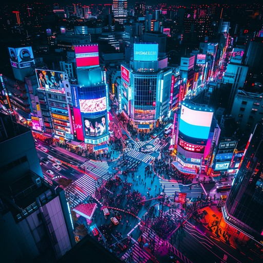 Explore a sonic adventure through tokyo’s vibrant nightlife, enveloped by the glowing neon of its bustling cityscape and the pulsating rhythms of gritty j pop. This thrilling composition captures the essence of an electrifying urban journey.