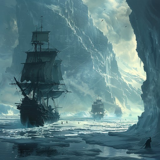 Setting sail with the russian navy, this piece combines traditional melodies and modern orchestral elements. Featuring triumphant brass and rhythmic energy, it captures the spirit of adventure and naval heroism amid icy landscapes.