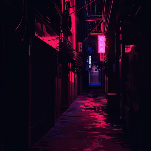 This piece features haunting synthetic melodies layered over deep, pulsating electronic beats. It conjures images of desolate urban landscapes bathed in neon light, creating an introspective and eerie atmosphere. The brooding tone is enhanced by minimalistic percussion and subtle, dissonant harmonics that resonate throughout the track