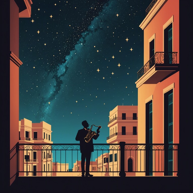 In this track, the smooth, sultry sounds of a saxophone capture the essence of a quiet evening in havana. As the melody unfolds, it conveys a sense of deep reflection and nostalgia, mixed with the unique rhythms that characterize latin jazz. This music transports listeners to a peaceful night where the stars begin to twinkle over the vibrant city, infusing the atmosphere with a poignant sentimentality.