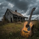 a haunting melody echoing through deserted, sinister american landscapes