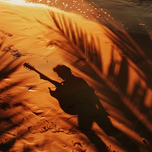 The setting sun casts a golden glow over a quiet beach as a mellow guitar tune softly plays. The music, carried by gentle breezes, evokes a deep sense of yearning and memories of fleeting summer evenings spent in the arms of a lover. Each note resonates with the tranquility of the ocean waves and the bittersweet taste of a romance that lingers in the heart.