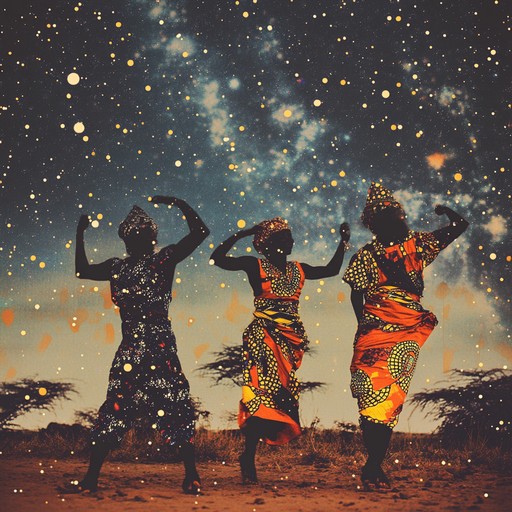 Experience a fusion of traditional african percussion with futuristic synth sounds, crafting an afrobeat journey that feels otherworldly and dynamic. Pulsating beats and cosmic melodies merge, taking listeners on an unforgettable cosmic voyage.