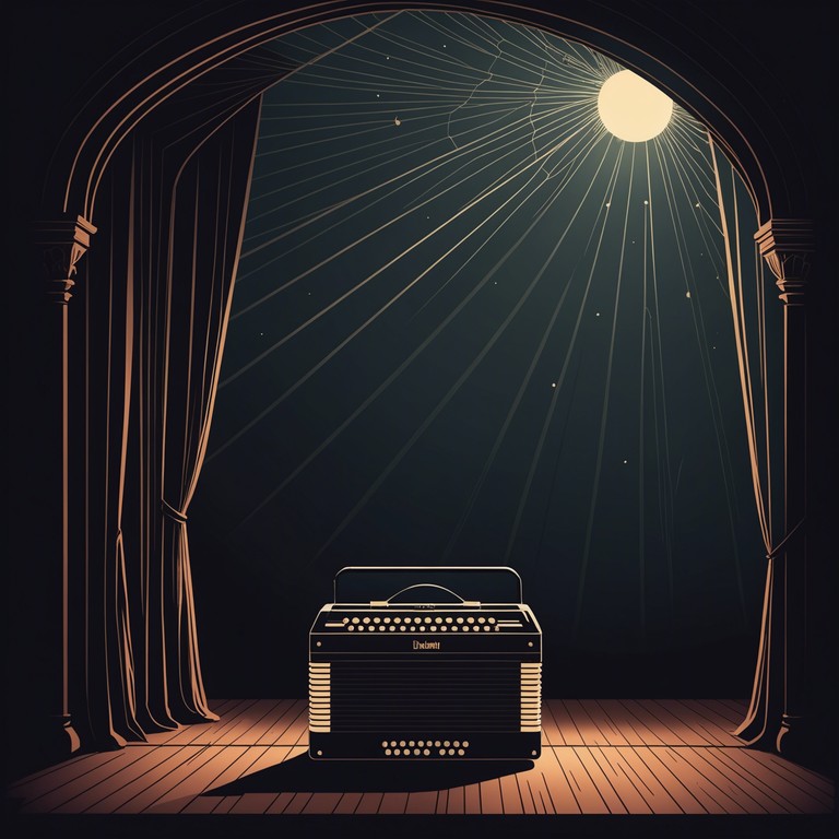 In this haunting composition, the silenced whispers of an abandoned cabaret echo through a mysteriously inviting melody. The tones hover between eeriness and intrigue, like a veiled doorway to another realm. The piece slowly builds with suspense, embodying the spirit of a bygone era where the line between the celebratory and the spectral blurs.