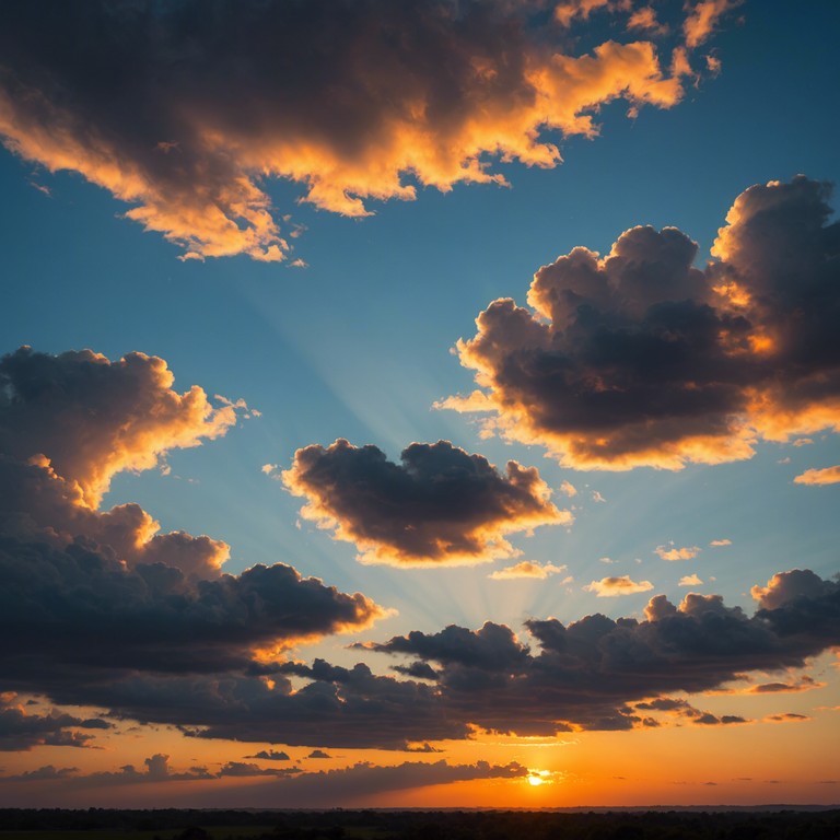 Imagine floating above clouds at sunrise, with gentle, uplifting trance melodies that inspire a sense of freedom and hope. The song builds dynamically, creating a welcoming atmosphere that aligns with a new day's promise, catalyzing feelings of rejuvenation and optimistic anticipation. The central instrument, a synthesizer, weaves intricate harmonics that sparkle like rays through morning mist.