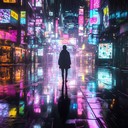 instrumental cyberpunk track exploring self in a digital age.