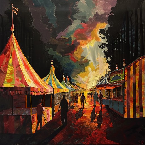 Dark and dissonant, this track creates a tense and eerie carnival atmosphere. Contrasting the typically joyful sounds of a carnival, these unsettling tones create a sense of unease and anticipation.