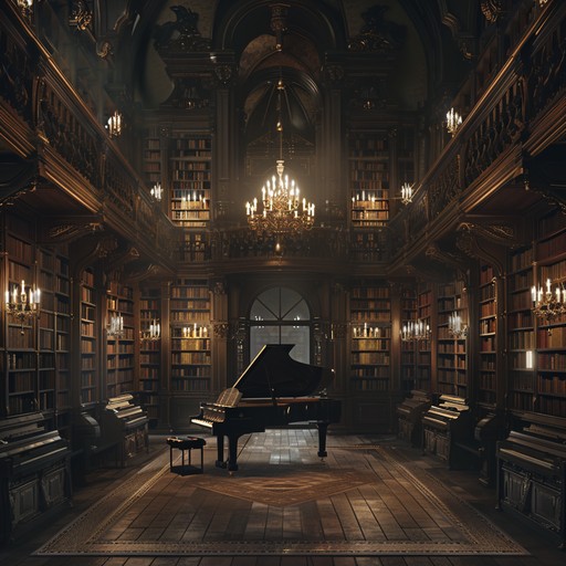 An instrumental piece featuring ethereal sounds that mimic the whispers and rustling of pages in an ancient, secluded library. The music encourages the listener to imagine exploring dusty shelves filled with arcane knowledge. The atmosphere is intimate yet expansive, suggesting the library is both a physical and metaphysical space.