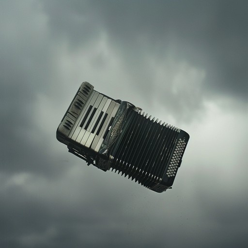 An explosive blend of traditional polka rhythms and intense, boiling fury. From the first note to the last, sharp and rapid accordion melodies rage against driving drum patterns, creating a soundscape where anger and dance collide. The accordion’s shriek punctuates the aggressive tempo, evoking a whirlwind of fiery emotions.