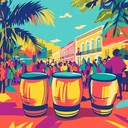 an energetic afro cuban instrumental track inspiring empowerment and strength