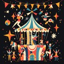 whimsical journey through a dramatic circus daydream