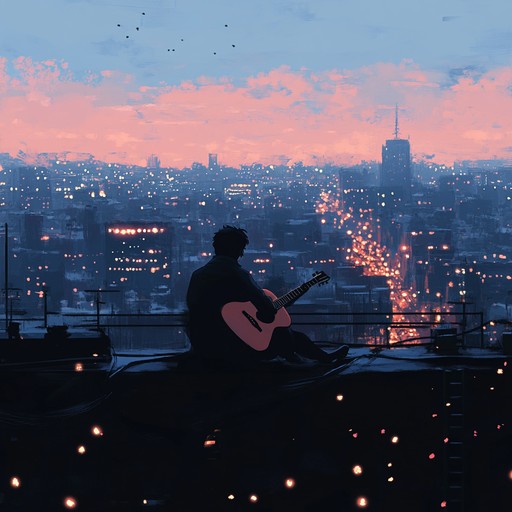 An evocative instrumental piece featuring a single guitar weaving melancholic melodies against a backdrop of distant city noises at dusk. This track captures the solitude and bittersweet beauty of urban life, blending emotional depth with the ambient hum of the metropolis. Perfect for late night reflections or contemplative moments in films and storytelling