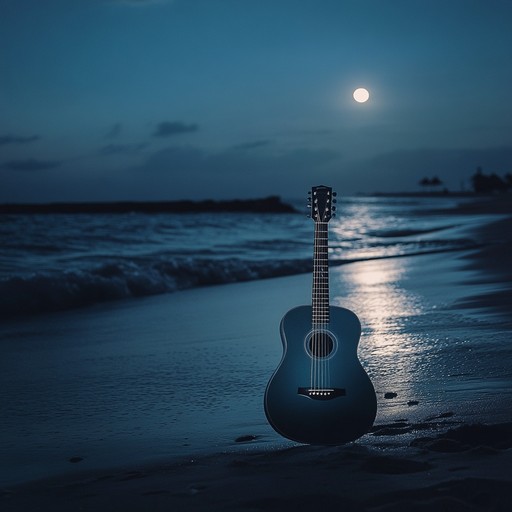 This track features delicate bossa nova melodies, nurturing a cozy, intimate atmosphere perfect for a romantic evening. The gentle caress of the guitar strings accompanied by subtle percussion leads listeners through a serene evening, with sounds of the ocean as a backdrop.