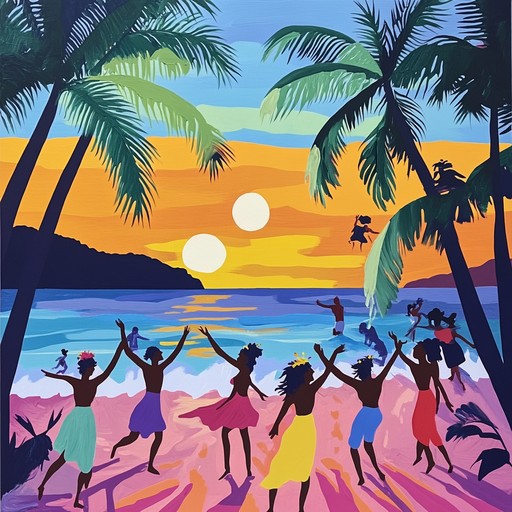 Imagine the vibrant atmosphere of a beach party as the sun sets, with a reggaeton rhythm blending seamlessly with the sounds of crashing ocean waves to create a unique danceable track. The reggaeton beat serves as the heartbeat of the song, punctuated by the natural melody of the sea. This leads to a refreshing, upbeat tune that invites dancers to feel the sand under their feet as they move.