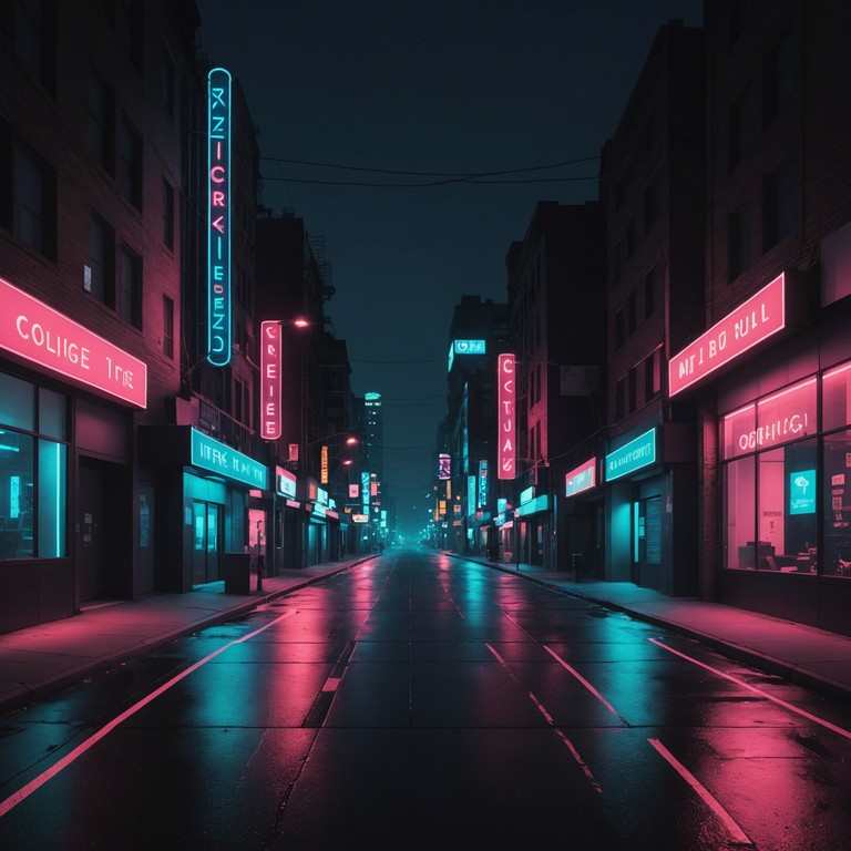 A sonic exploration that immerses the listener in a tranquil, neon lit city at night, echoing the soothing qualities of an urban dreamscape as seen from above.