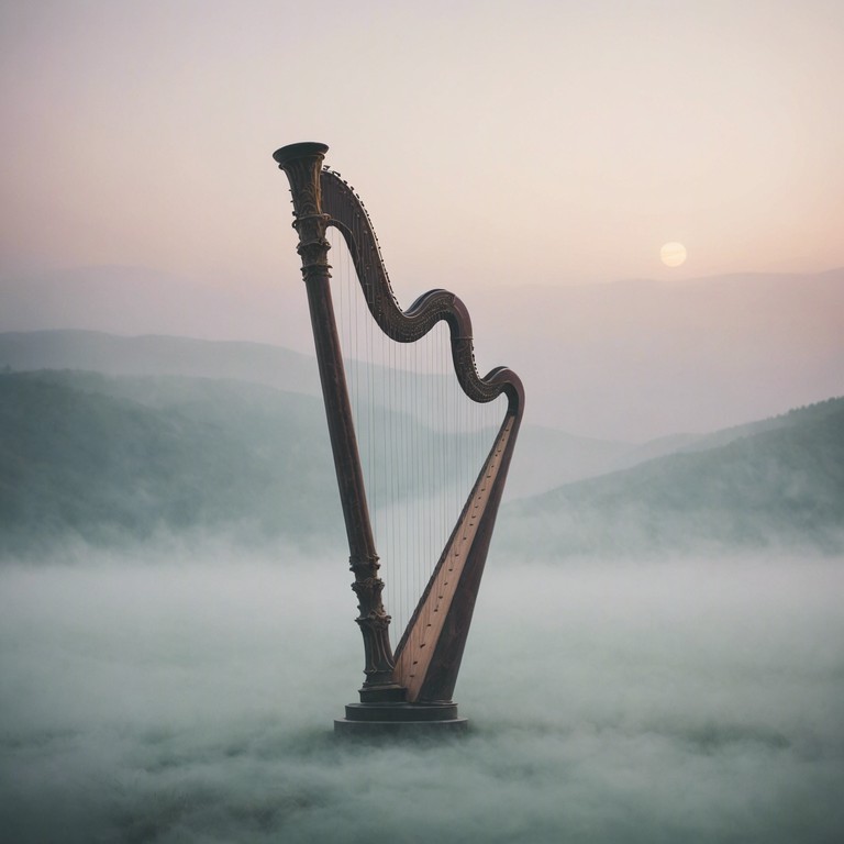 This composition captures the intimate essence of individual thoughts and emotions evolving into rich, psychedelic soundscapes that envelop the listener in a cocoon of sound. A single harp intertwines delicately with ambient effects, portraying both vulnerability and a vivid burst of color in its melody.