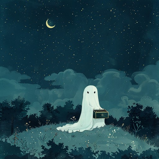 Creating a ghostly yet tender atmosphere, this haunting children's music track uses eerie melodies and soft whispers. It perfectly sets the stage for spooky bedtime stories or a haunted dreamy night. The intricate balance of enchanting lullaby elements and eeriness makes it a captivating and mysterious piece.