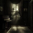 a soft instrumental painting dark cabaret scenes with subtle melodies.