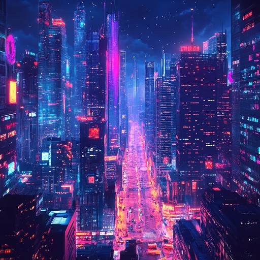 Indulge in the sultry allure of a cyberpunk night, as smooth electronic rhythms intertwine with atmospheric synths, painting a vivid picture of neon lit streets and shadowy alleys. The music pulsates with a dangerous yet captivating beat, evocative of a world where technology and desire converge.