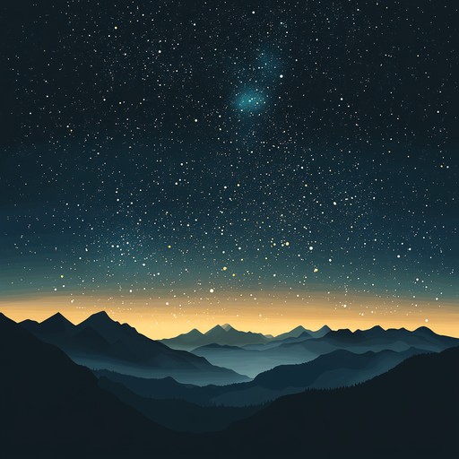 A soothing instrumental chillwave track that evokes a majestic voyage through the tranquil expanse of star filled skies, blending ethereal synth pads with gentle beats to create a serene and expansive soundscape.