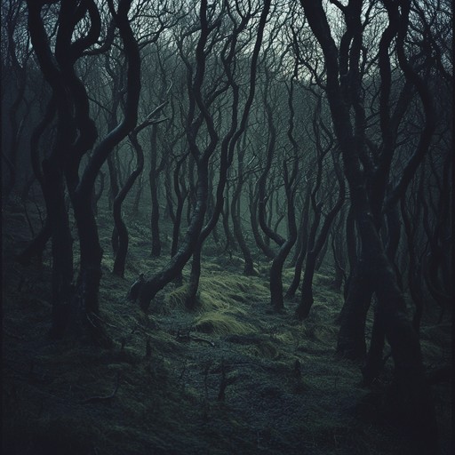 Immerse yourself in a dark, shadowy forest where mystical melodies create an eerie, haunting atmosphere. The composition blends traditional folk elements with avant garde effects to craft a soundscape that is both tense and alluring. The dynamic shifts keep listeners enveloped in a sense of suspense, as the forest's secrets slowly unfold through haunting tunes.