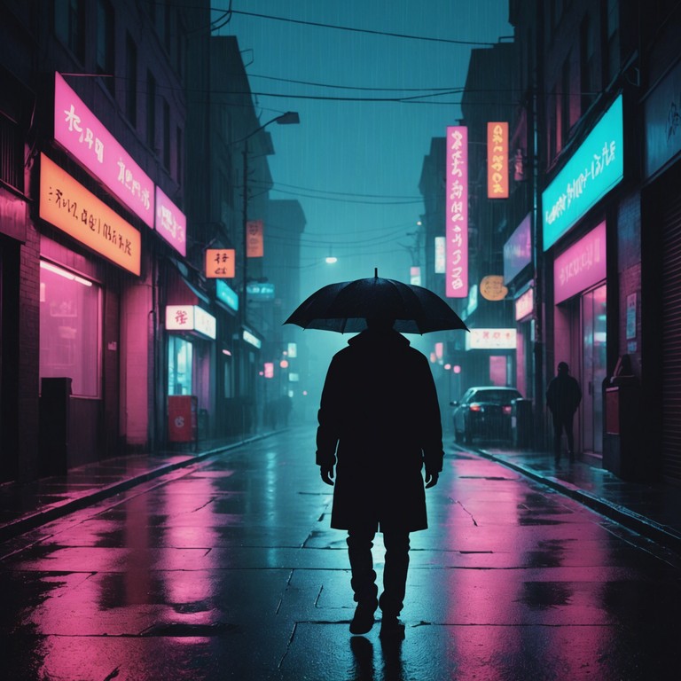 This track captures the essence of a reflective midnight walk under neon lights, with a flow of melancholic synths that tug at the heartstrings, structured around a minimal yet poignant melody driven by a sense of inner turbulence and introspection.