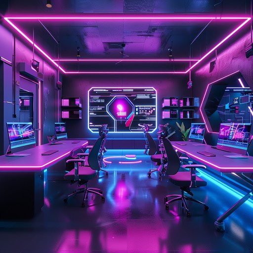 Create an instrumental track merging corporate music with the surreal elements of synthwave. Perfect for unique presentations, this piece combines modern business environments with psychedelic effects to maintain energy and focus. Create an instrumental track merging corporate music with the surreal elements of synthwave. Perfect for unique presentations, this piece combines modern business environments with psychedelic effects to maintain energy and focus.