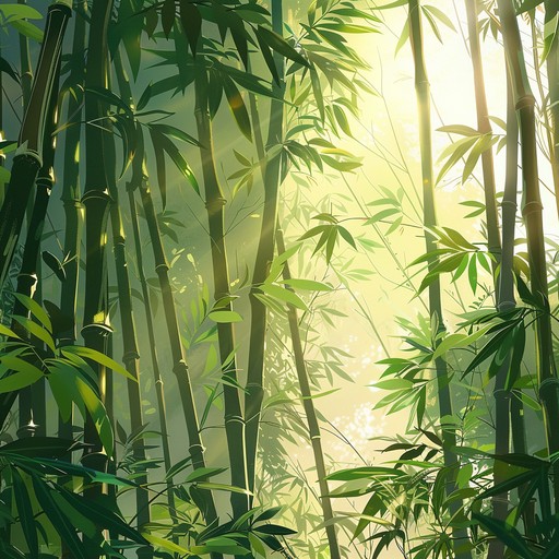 This calming piece is inspired by the gentle sounds of a bamboo forest, featuring delicate melodies that soothe the soul. Utilizing soft, flowing rhythms and intricate plucking, the track evokes a sense of peace and tranquility, transporting listeners to a serene natural setting.