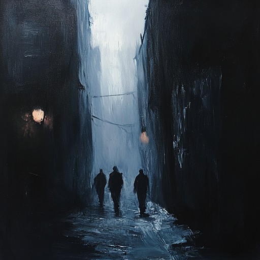 Imagine the sultry tones of a tenor saxophone weaving through the dimly lit, smoky alleyways of a noir cityscape. The music conjures images of shadowy figures, suspenseful meetings, and murky intentions. Each note drips with menace and tension, evoking the vibe of a classic detective thriller.