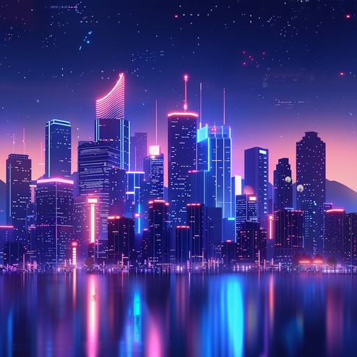 Venture through vibrant neon streets on a dramatic synthwave odyssey.