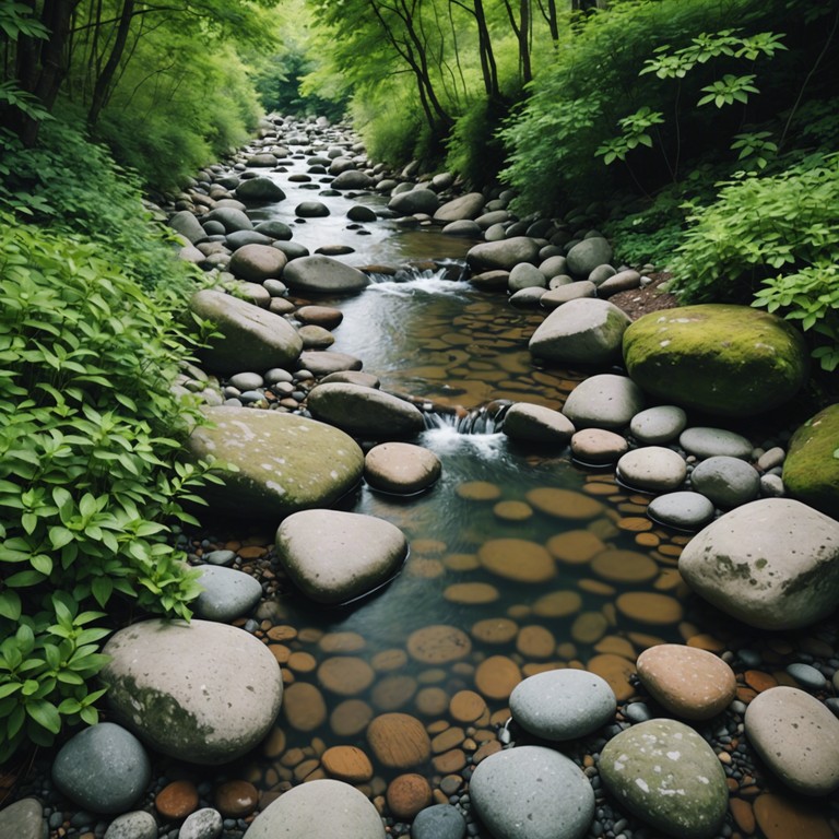 This alternative version maintains the peaceful essence with a slightly different arrangement, focusing on smooth melodic transitions that mimic the sound of a gently flowing stream. A perfect choice for those seeking tranquility and calm through music.