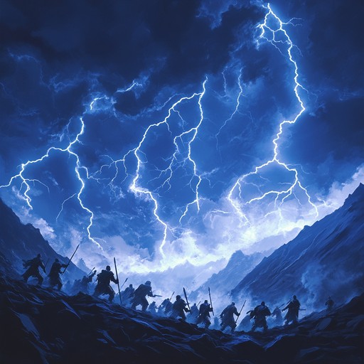 A powerful and dynamic orchestral composition that vividly portrays the chaos and valor of an epic battlefield, with soaring strings, thunderous percussion, and dramatic brass harmonies.