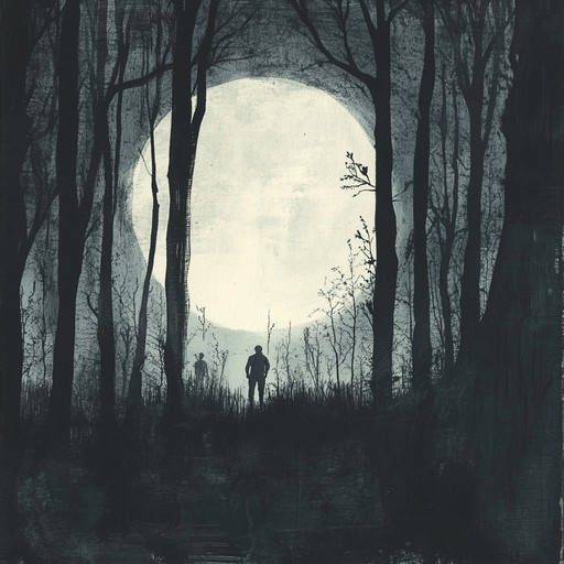 A softly menacing instrumental that weaves through dark undertones and unsettling calm. The composition evokes a sense of lurking danger, like shadows moving beneath moonlit trees, with a minimalist approach that maintains a delicate yet suspenseful atmosphere.