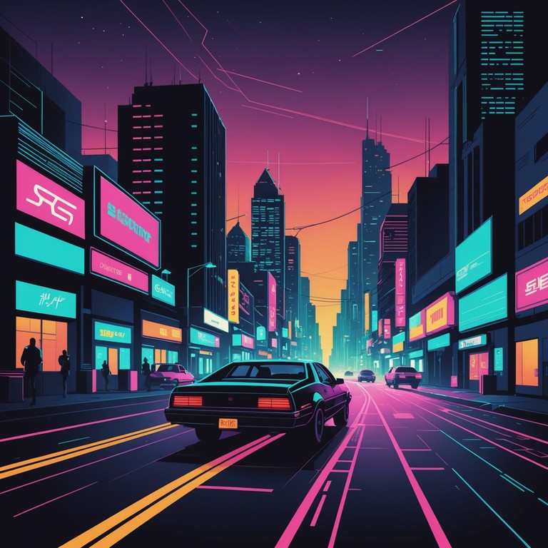 A high octane adventure through pumping beats and distorted guitars, ideal for a future set action scene or an animated urban chase, where every beat matches the pulse of neon city lights.