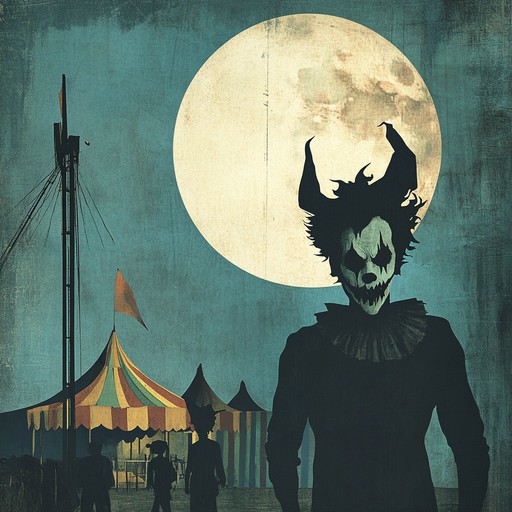 Step into a midnight carnival filled with strange and unsettling characters. The eerie sound of a calliope echoes through the deserted fairground, mixing with ghostly whispers and the distant laughter of clowns. This composition paints a haunting picture of a circus where nothing is as it seems, enveloping listeners in an atmosphere of spine chilling suspense.