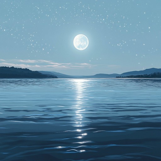 A dreamlike instrumental piece capturing the serene flow of the rhine river under the moonlight, blending gentle melodies and soft harmonies to evoke nostalgia and tranquility.