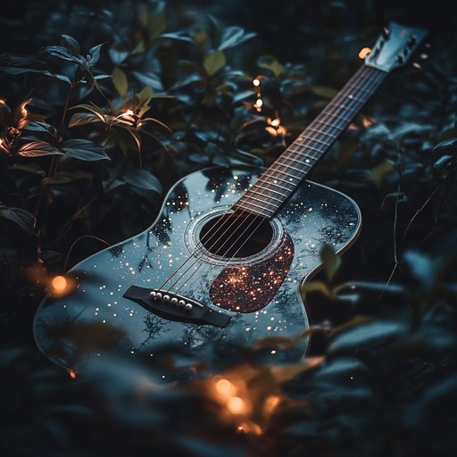 Envision yourself in a serene, starlit garden, where delicate acoustic guitar strums blend harmoniously with the natural sounds of the night. This intimate nü piece is filled with gentle reminders of cherished memories, creating a soothing and contemplative vibe for a peaceful evening.